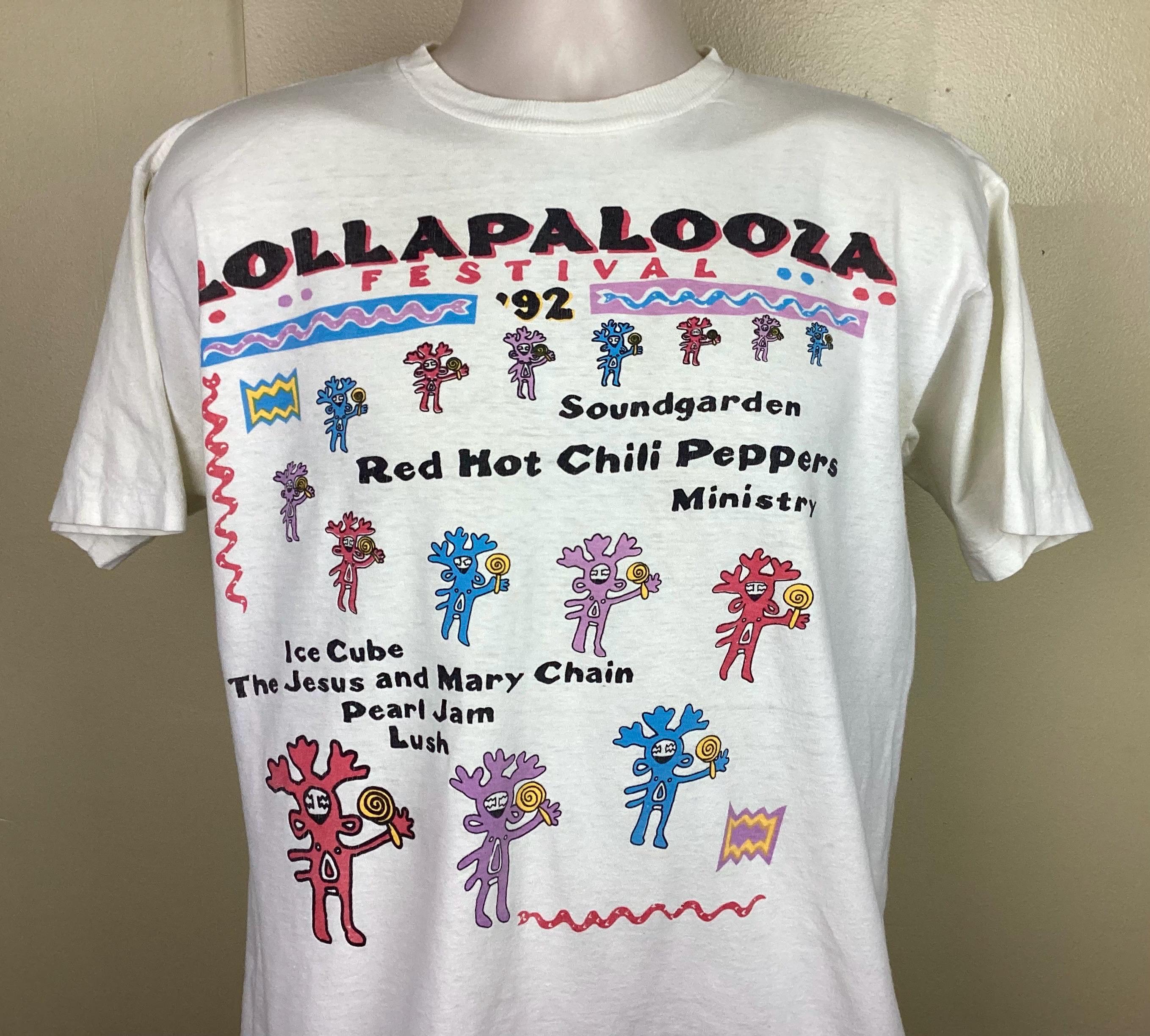 古着 90s USA製 LOLLAPALOOZA 91 超豪華 ラインナップ バンド