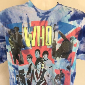 Vtg 1989 the Who Concert T-shirt Blue Tie Dye XL 80s L/XL 25th 