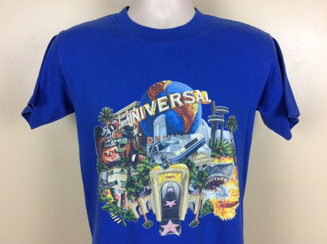 Vtg 90s Universal Studios T-shirt Blue S Theme Amusement