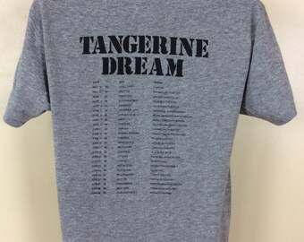 Vtg 1986 Tangerine Dream Concert T-shirt Heather Gray L/XL