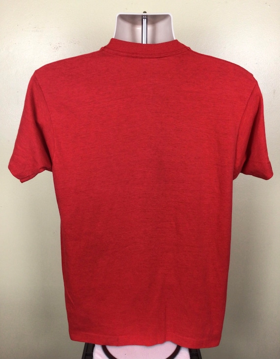 Vtg 1985 Heart Bear T-Shirt Red M/L 80s Screen St… - image 3