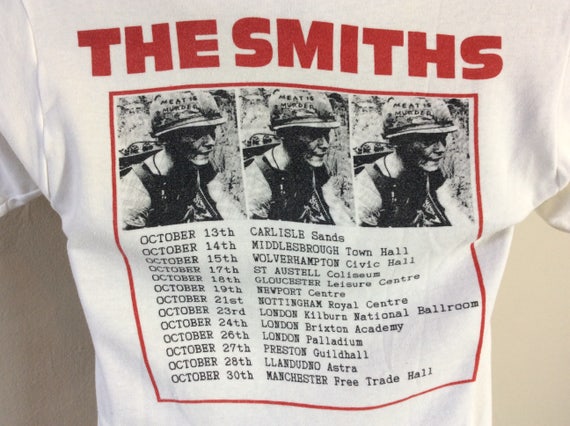 Vtg 1986 The Smiths Concert T-Shirt White XS/S 80… - image 4