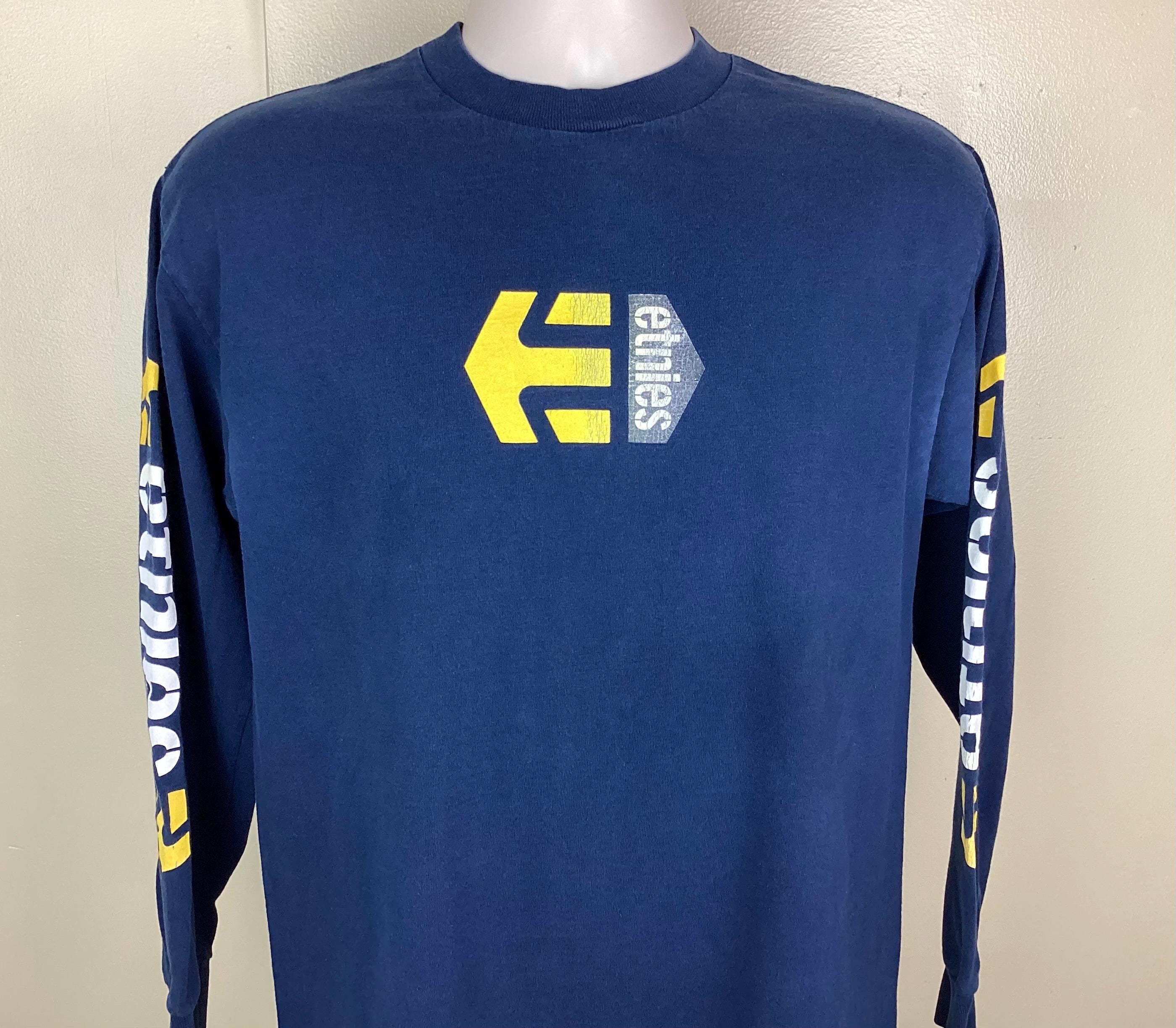 oldskate XL 90s USA製 etnies Tシャツ Navy Vintage 90s Etnies Long Sleeve T-shirt Blue M Made in USA