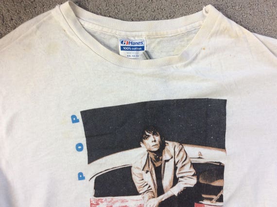 Vtg 1986 Iggy Pop Blah Blah Blah T-Shirt XL/XXL 8… - image 4