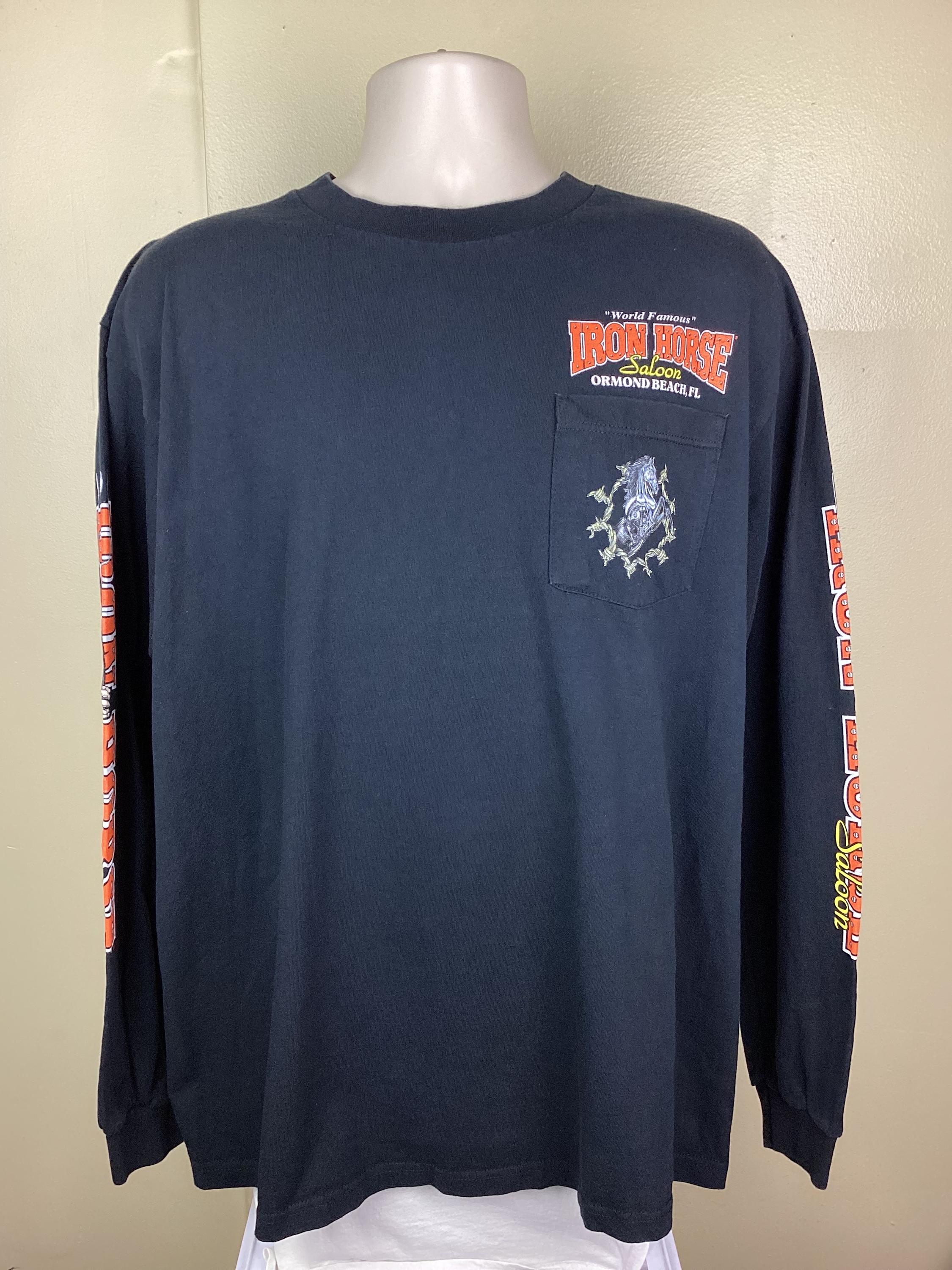 Vintage Iron Horse Saloon Long Sleeve Pocket T-shirt 2006 American