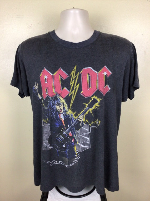 Vtg 1986 AC/DC Who Made Who Concert T-Shirt Black… - image 3
