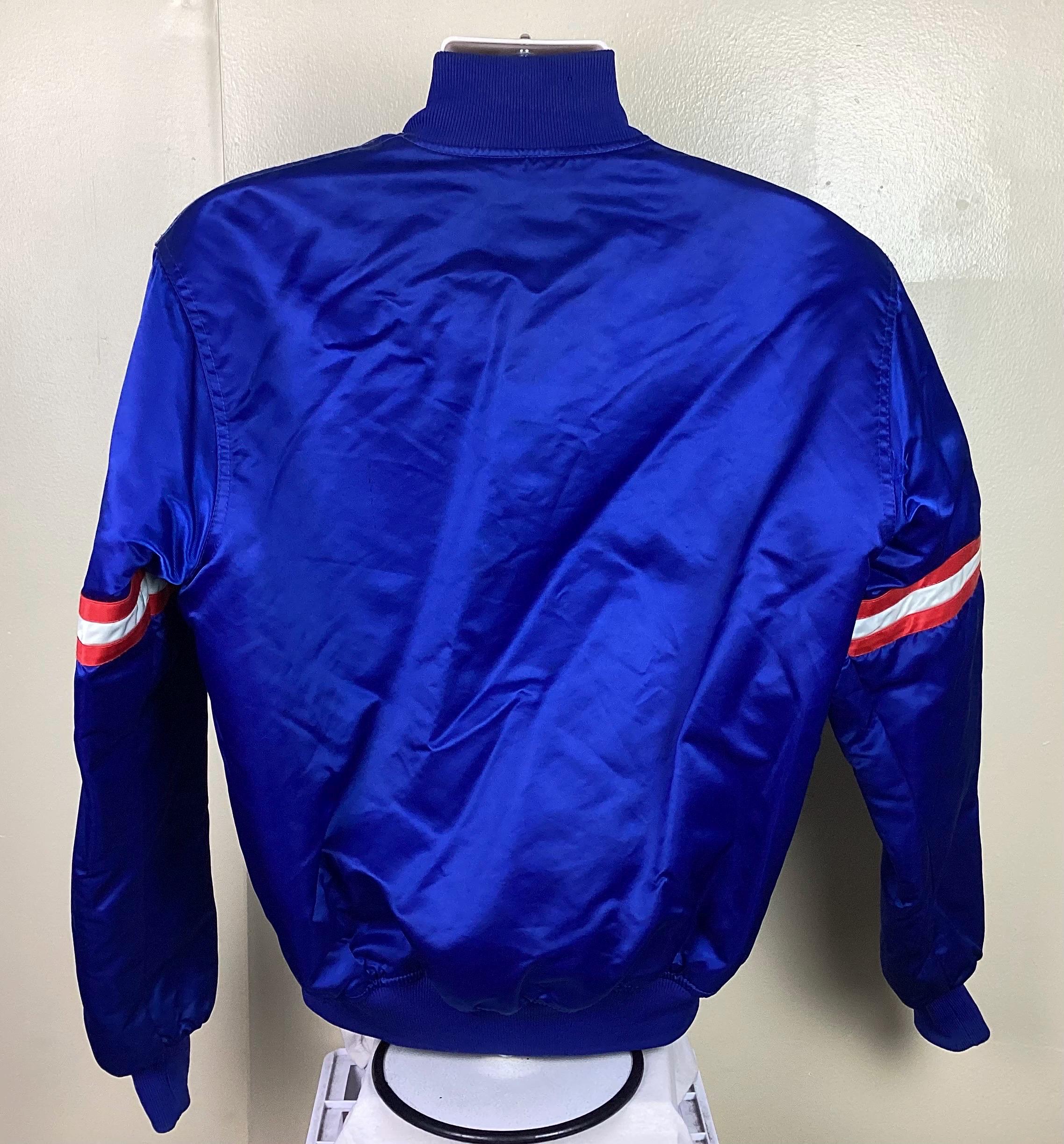 Vtg 80s 90s Starter Buffalo Bills Satin Jacket Blue M Bomber