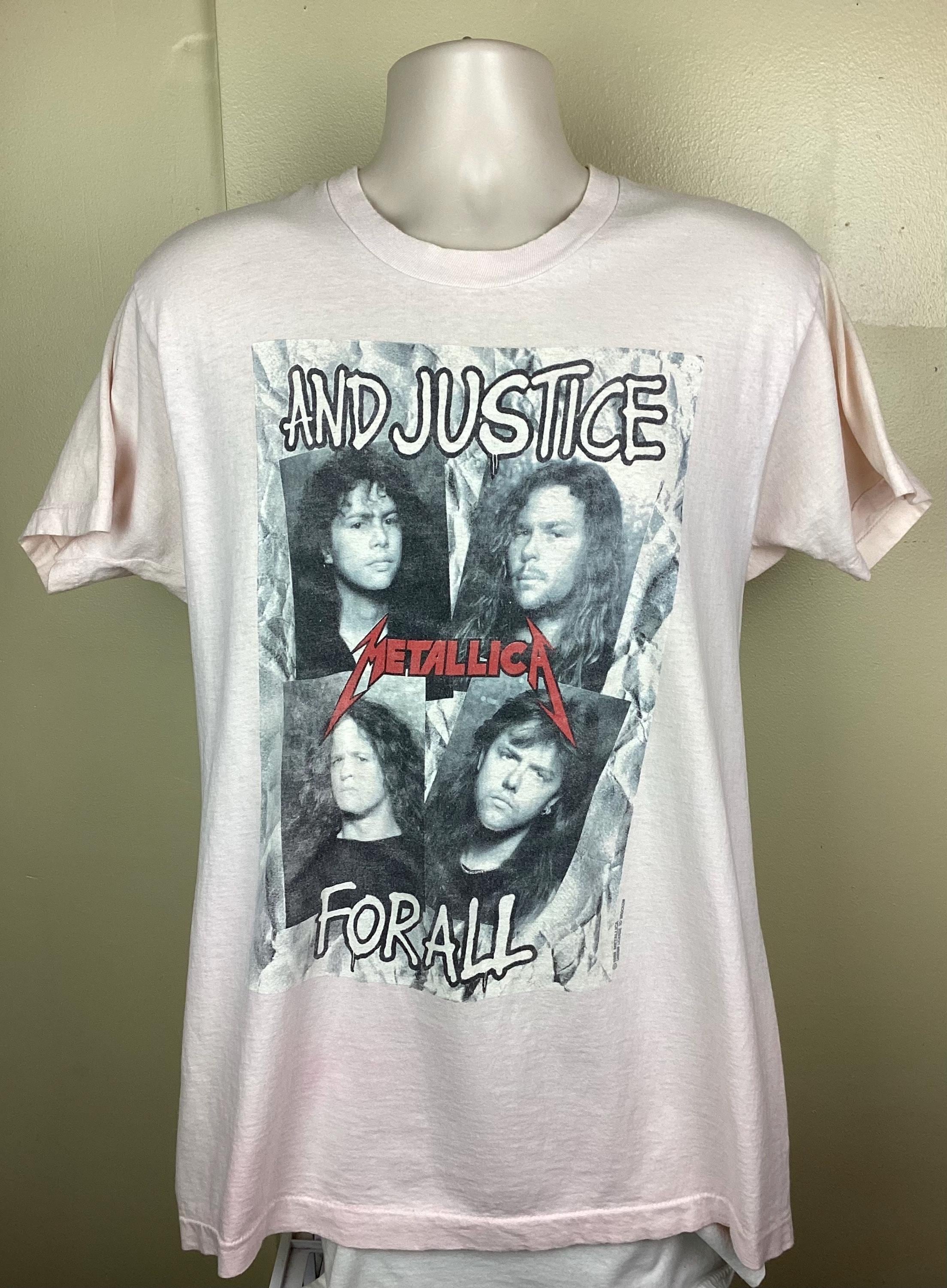 Vintage Metallica and Justice for All T-shirt 1988 80s Heavy Metal