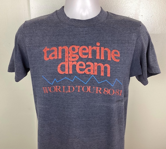 ホットマン セール Concert Tour World Dream Tangerine 1980 Vtg T-shirt Gray S/M ミュージシャン