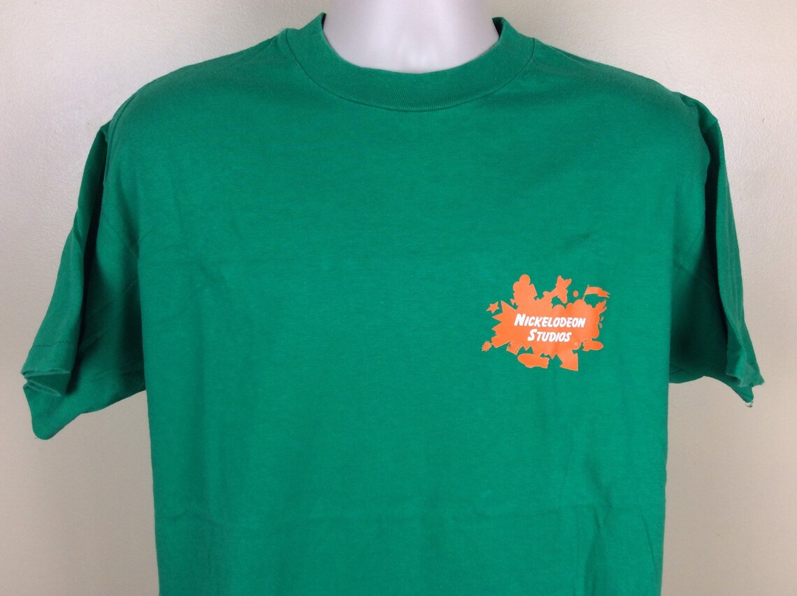 Vtg 1993 Nickelodeon Studios T-shirt Green L/XL 90s Hanes Kids - Etsy