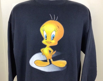 VTG 1995 Freeze Looney Tunes Tweety American USA Sweatshirt