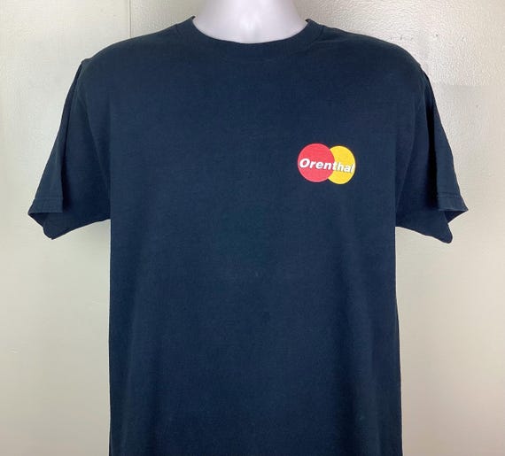 Vtg 90s O.J. Simpson Orenthal Mastercard Parody T-shirt Black L OJ