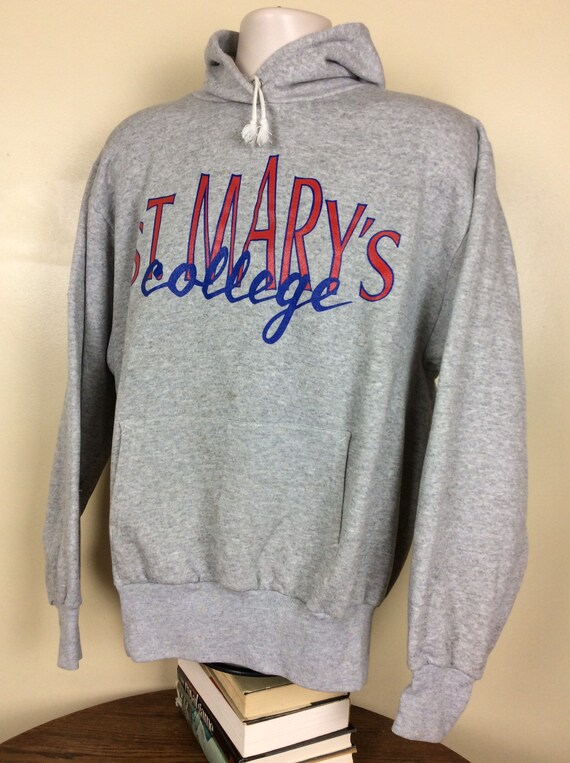 Vtg 80s Champion St Mary’s College Hooded Sweatsh… - image 4