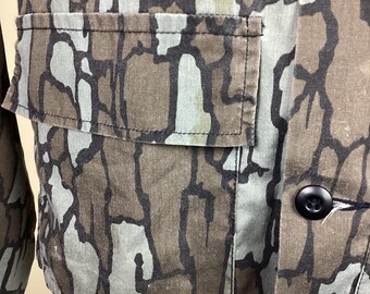 80’s trebark camouflage shirt jacket カモ Vtg 80s Trebark Camouflage Shirt Jacket Brown Gray Size S