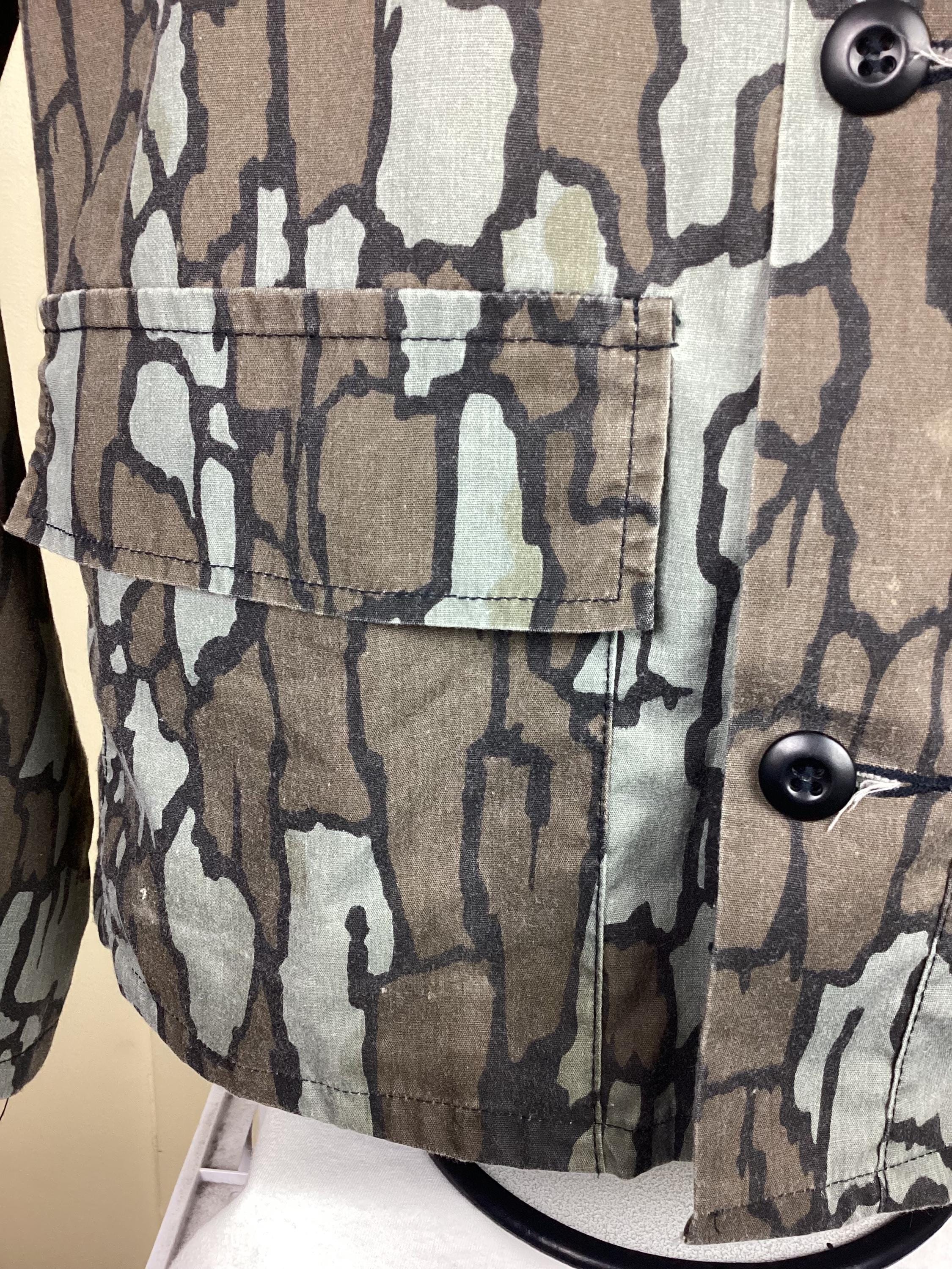 特別オファー Shirt Camouflage Trebark 80s Vtg Jacket S Size Gray Brown ジャケット・アウター