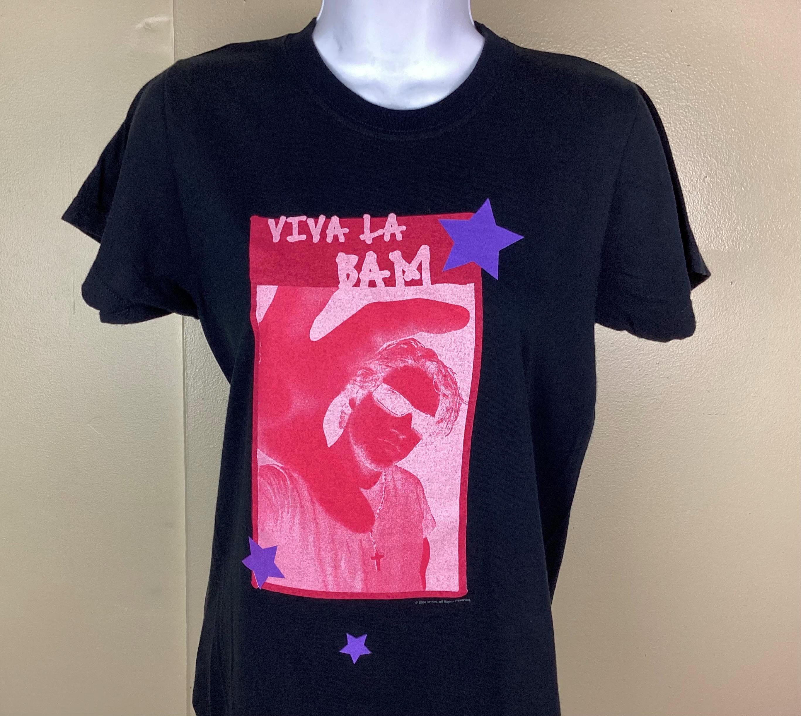 Vtg 2004 Viva La Bam T-shirt Black Women's L Y2K Bam Margera