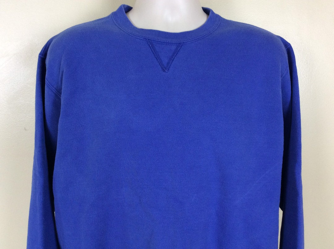 Vtg 90s Champion Brand Plain Blue Crewneck Sweatshirt XXL - Etsy