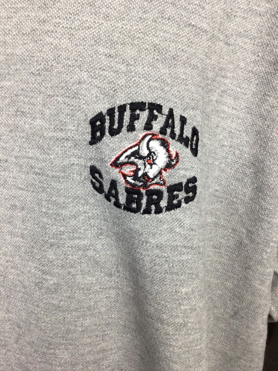 Vtg 90s Y2K Buffalo Sabres Goat Head Logo Knit Lo… - image 4