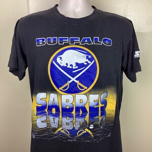Vtg 90s Starter Buffalo Sabres T-shirt Black S/M Single Stitch 