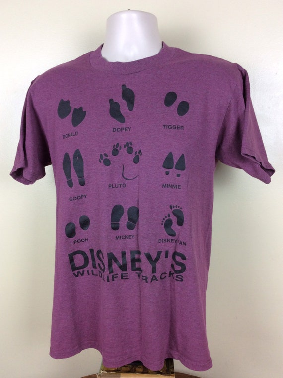 Vtg 90s Disney’s Wildlife Tracks T-Shirt Purple M… - image 4