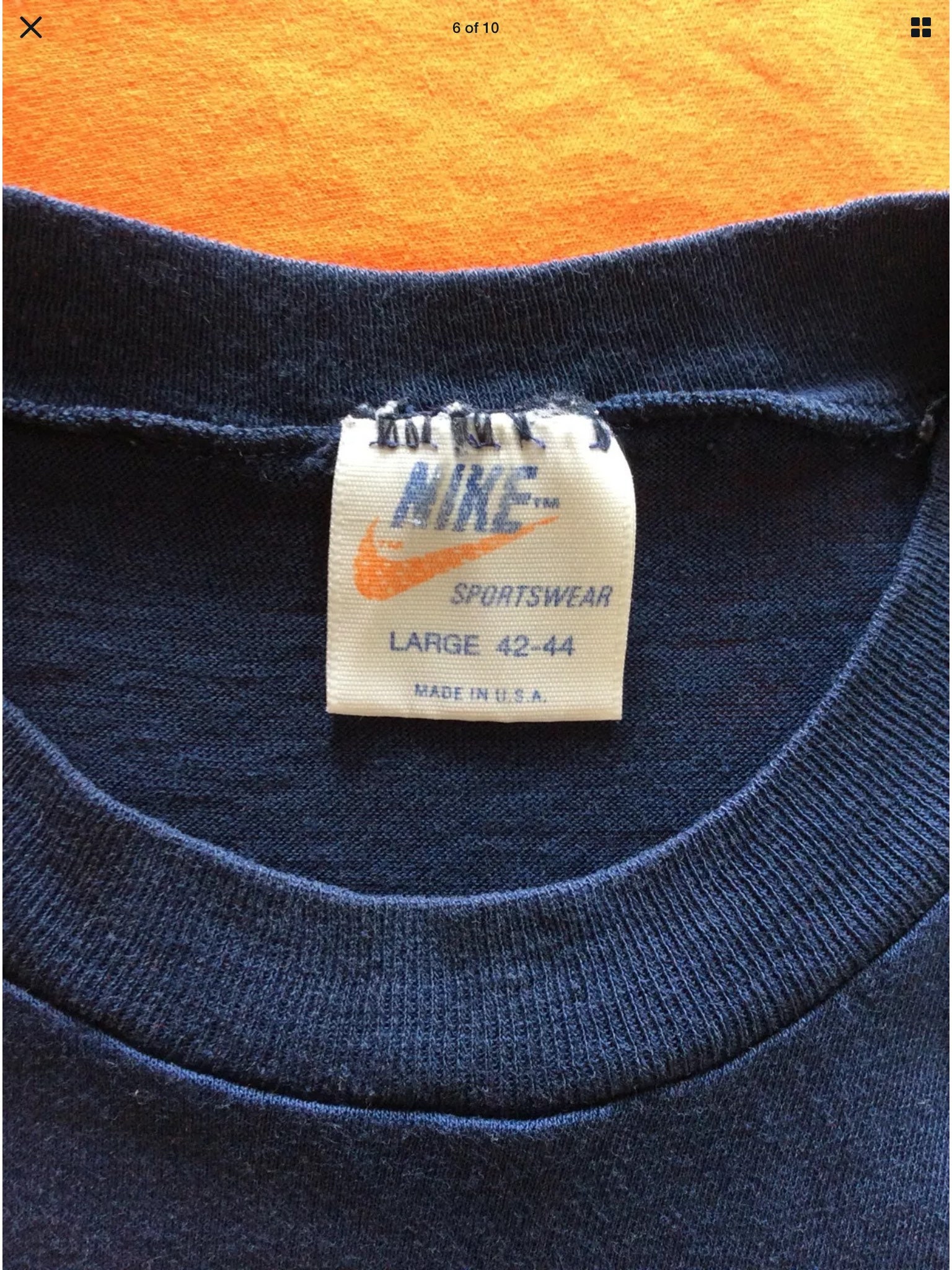 ヴィンテージ 1983 ナイキ ビュート トゥ ビュート Tシャツ ブルー M/L 