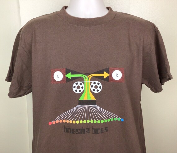 Vtg 1998 Beastie Boys Hello Nasty T-shirt Brown L 90s Rap Hip Hop 