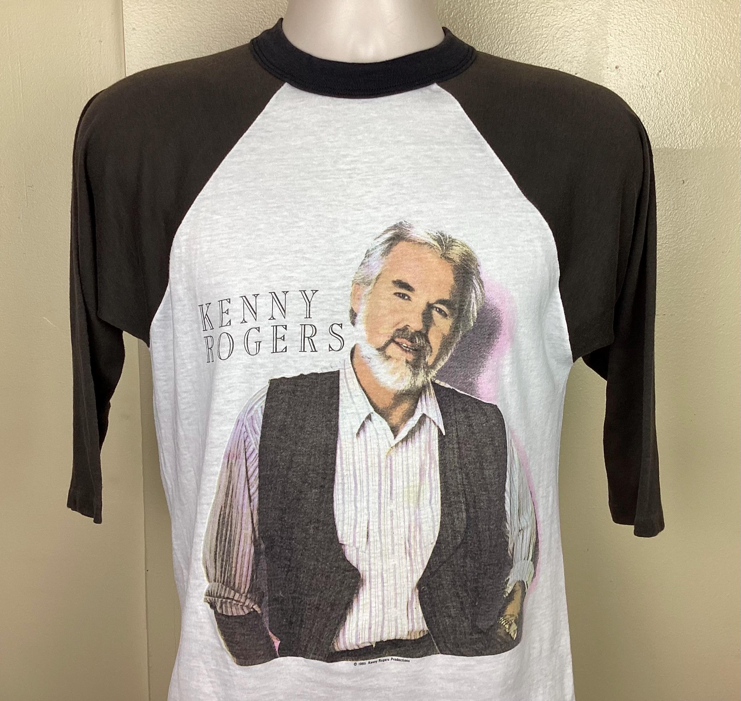 T-shirt Vintage Kenny Rogers Tournée Concert - Marque Hanes Taille L Occasion