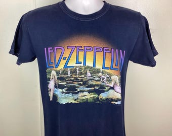 Vtg 1990 Led Zeppelin Hammer of the Gods T-shirt Black L 90s