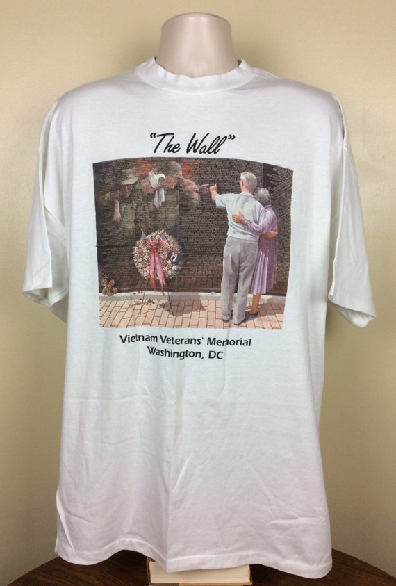Vtg 80s Vietnam War Memorial T-Shirt White XXL/XX… - image 2