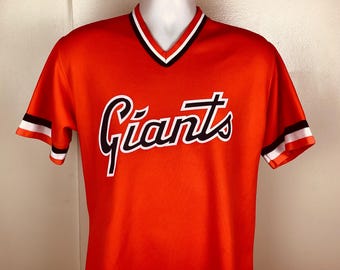 Vintage 80s San Francisco Giants Jersey Orange M/L MLB Baseball