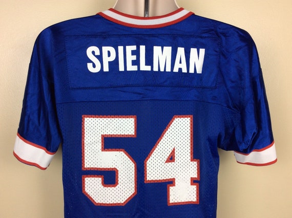 Vtg 90s Champion Buffalo Bills Chris Spielman Jersey Blue 