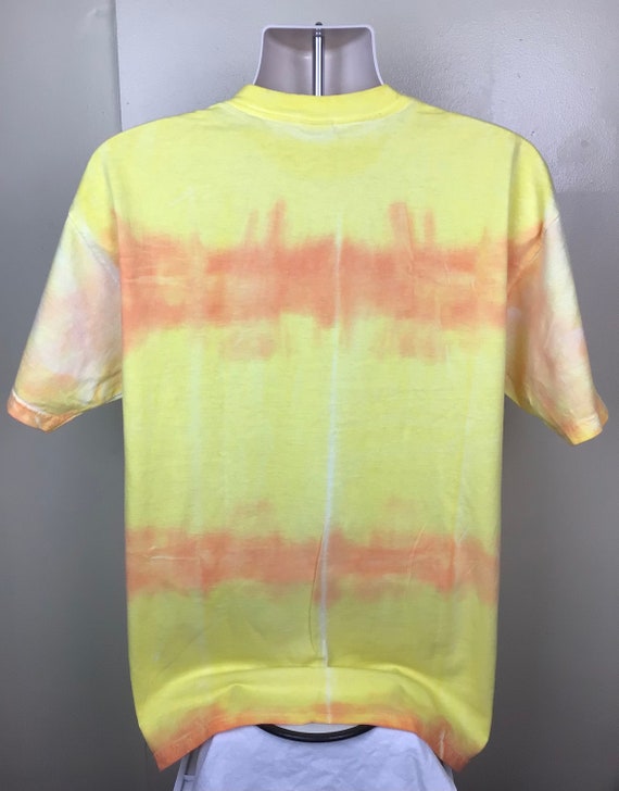 Vtg 90s Anvil Tie Dye T-Shirt Yellow Orange XL Bl… - image 3