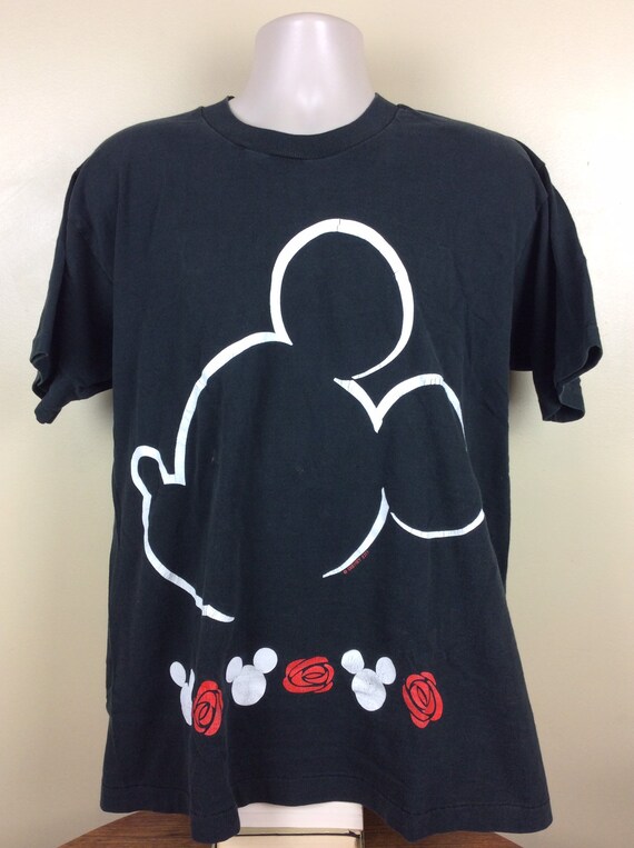 ヴィンテージ 90年代初頭 ディズニー ミッキーマウス プロフィール T  
