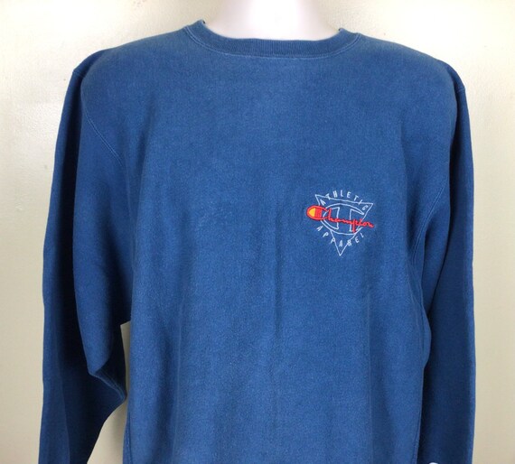 Vtg 90s Champion Reverse Weave Sweatshirt Blue XXL Athletic