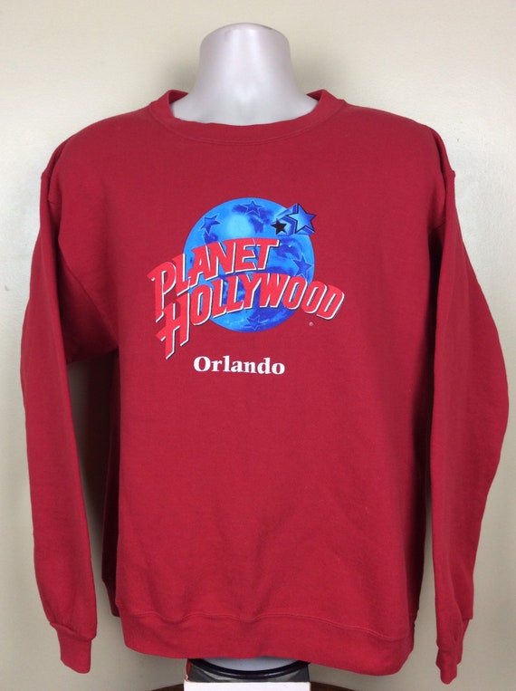 Vtg 90s Planet Hollywood Orlando Sweatshirt Red L… - image 4