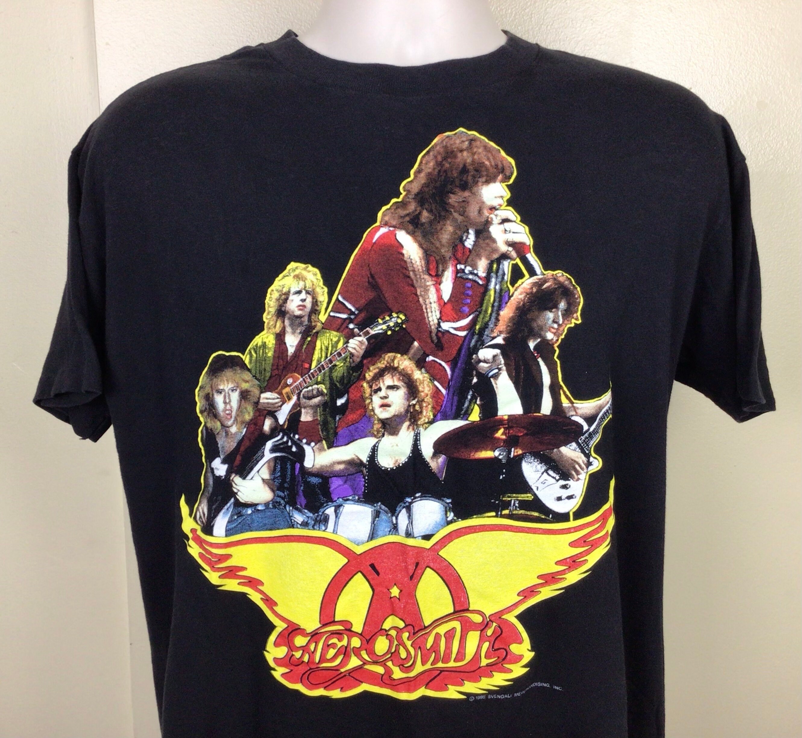 Vtg 1988 Aerosmith Walk This Way T-shirt Black L 80s Classic