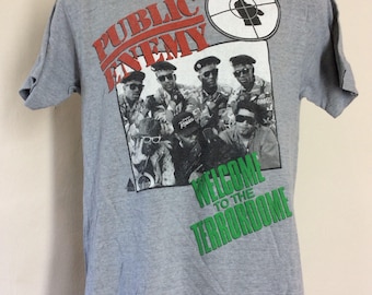 パブリックエネミー ヴィンテージ　90s Tシャツ　黒　デッド　タグ付き パブリックエネミー ヴィンテージ90s Tシャツ黒デッドタグ付き