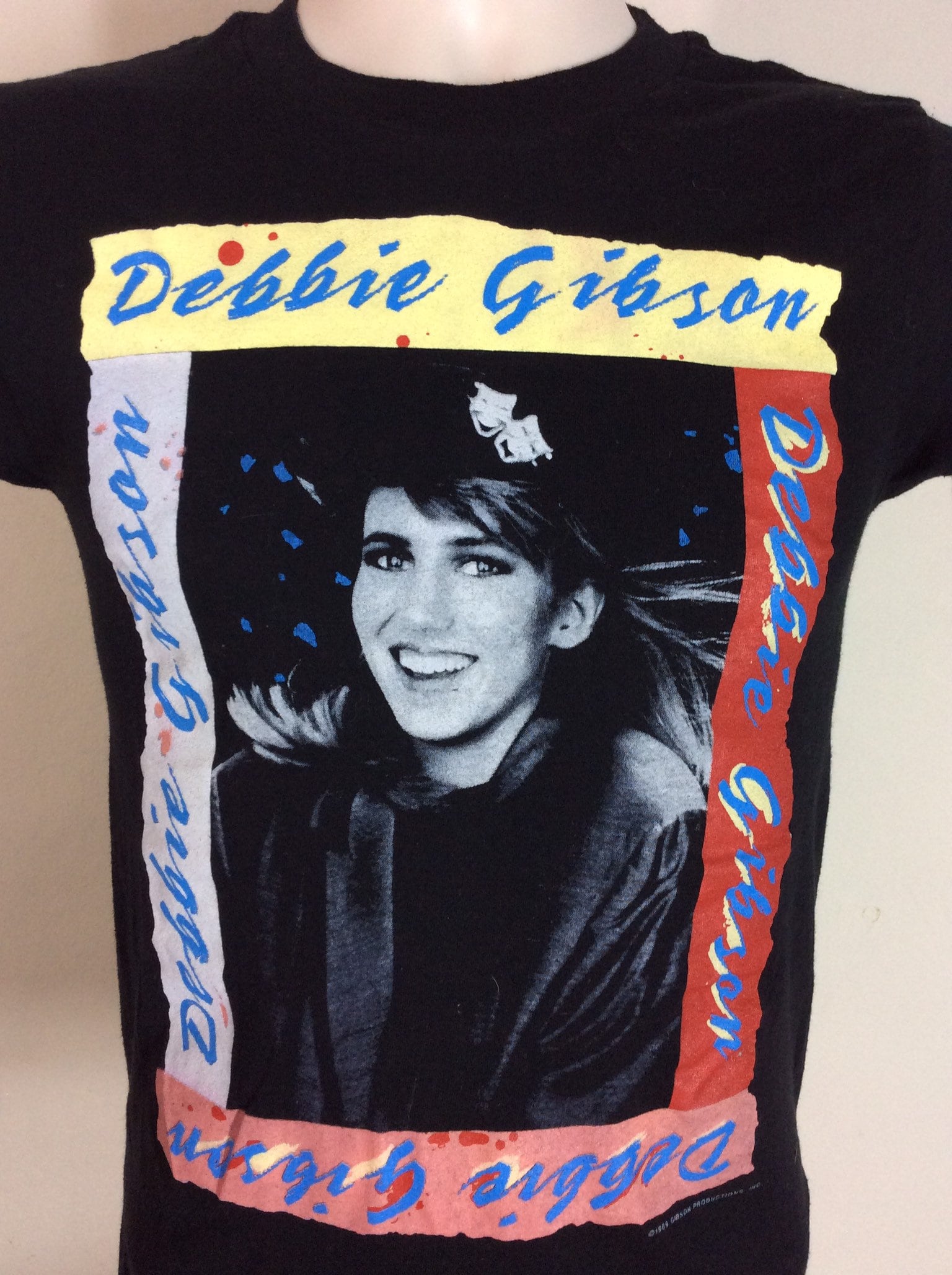 80s/DEBBIE GIBSON/デビーギブソン/Tシャツ/HANES/黒/L Vtg 1989 Debbie Gibson Electric Youth Concert T-shirt Black