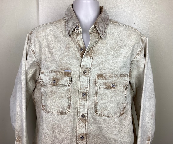 超歓迎 Vtg Shirt Work Canvas Duck Wash Stone Carhartt 90s 80s トップス