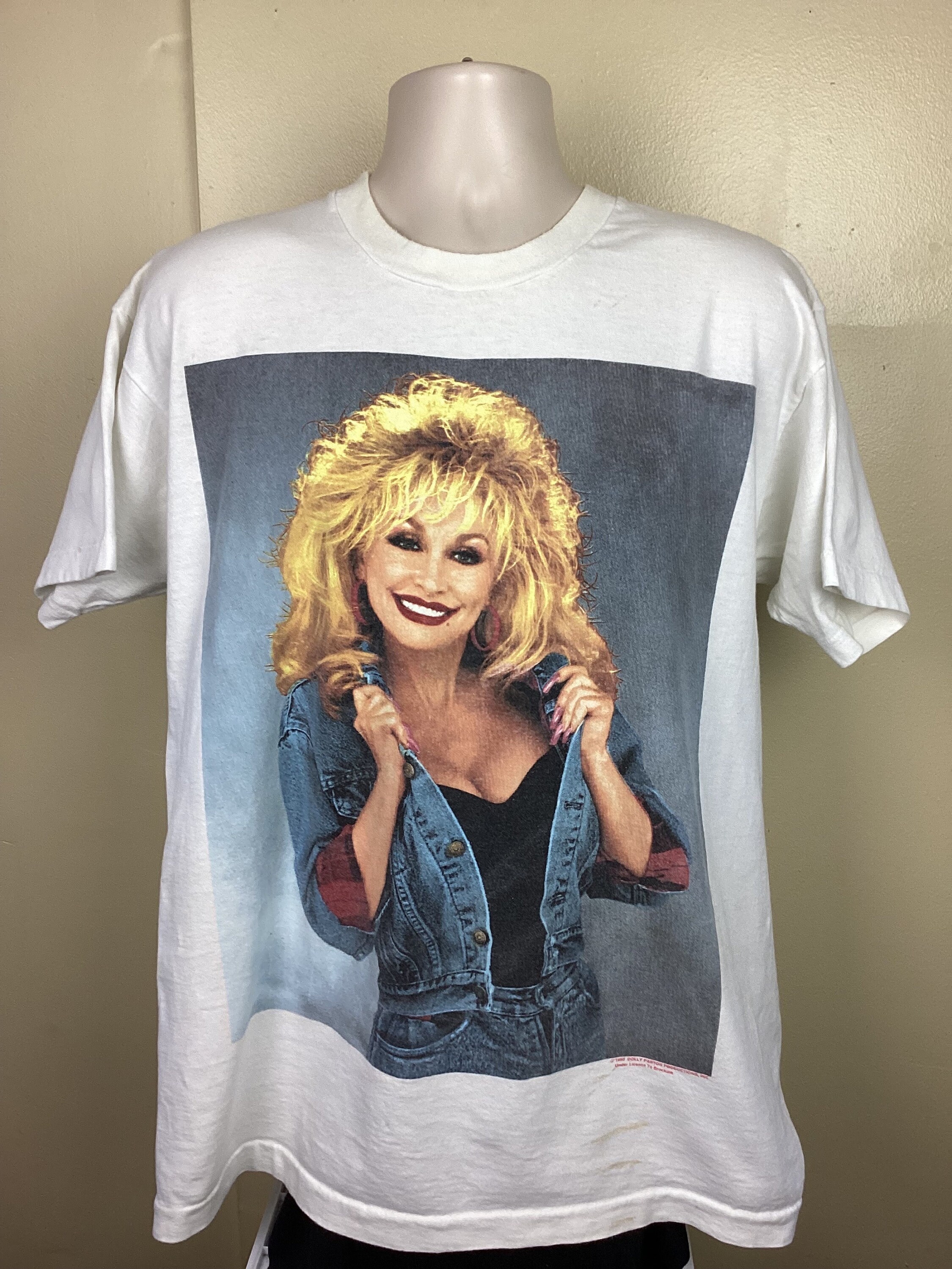 Vtg 1993 Dolly Parton T-shirt White XL 90s Classic Country Music