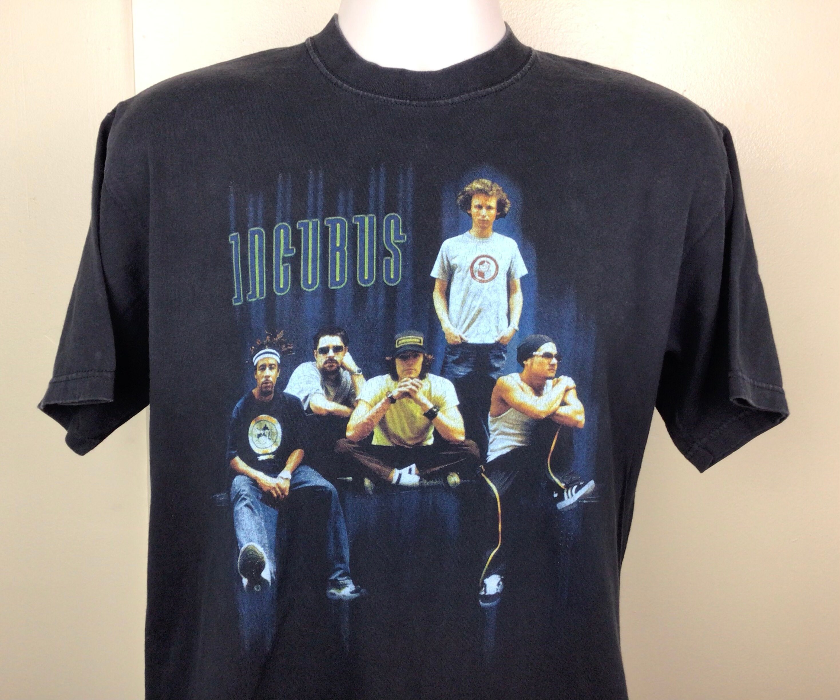 Vtg 2002 Incubus Concert T-shirt Black M Y2K Morning View