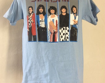 Vtg 1986 Starship We Built This City Concert T-Shirt Blue S/M 80s Vtg 1986 Starship We Built This City Concert T-Shirt Blue S/M 80s