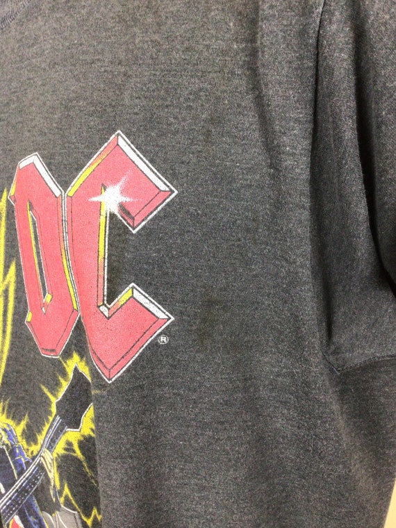 Vtg 1986 AC/DC Who Made Who Concert T-Shirt Black… - image 9