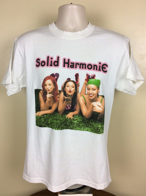 Vtg 2000 Solid Harmonie T-Shirt White M Girl Grou… - image 3