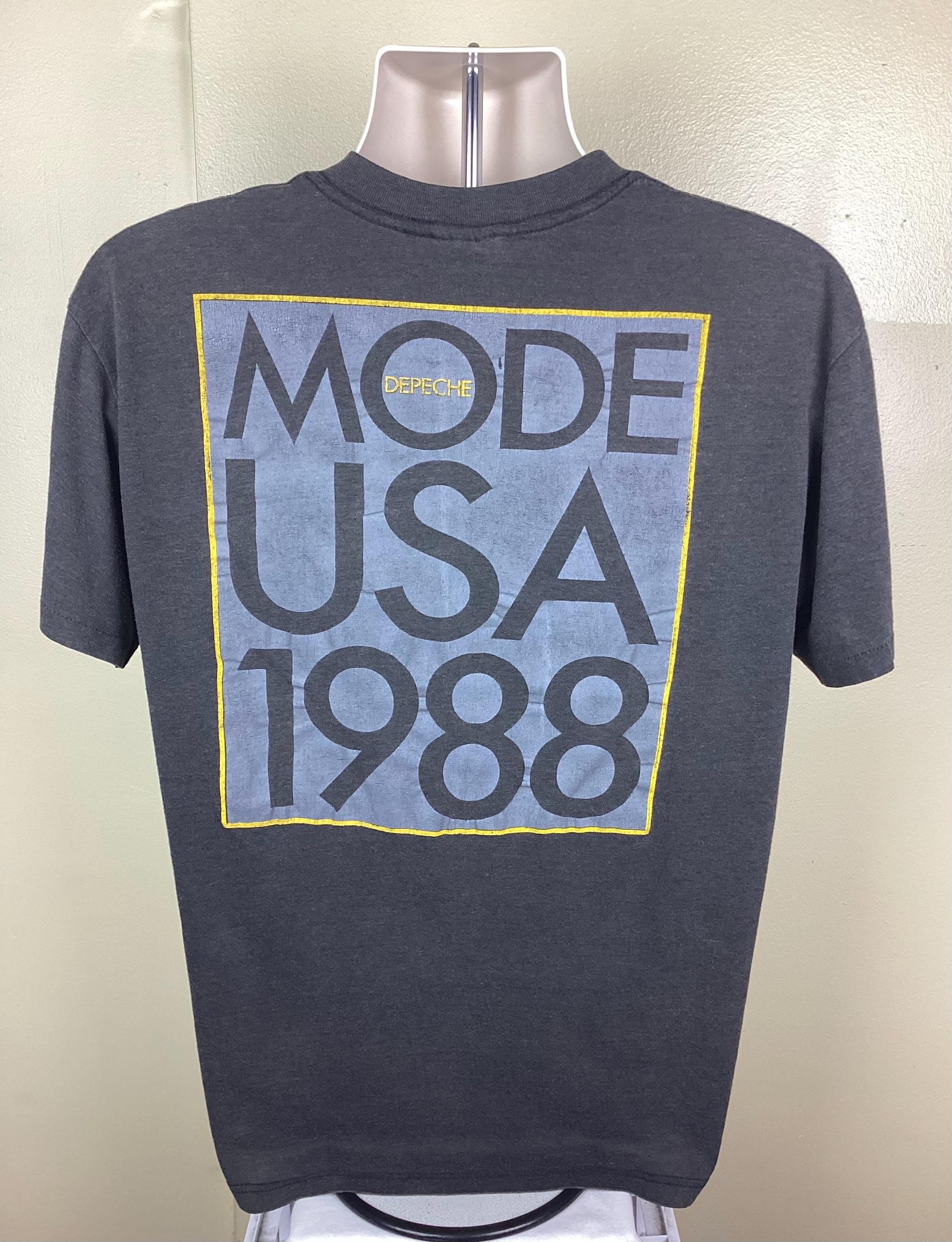 Vtg 1988 Depeche Mode Concert T-shirt Black L/XL 80s Synth Pop