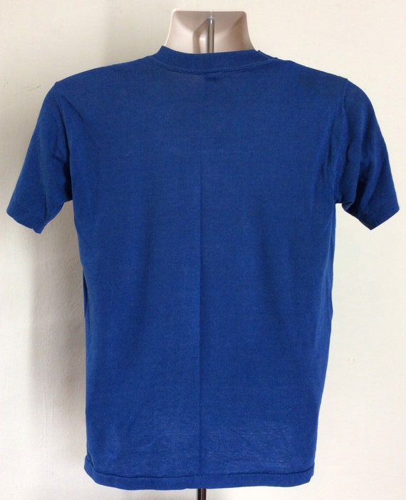Vtg 70s Grease Iron On T-Shirt Blue S/M Movie Joh… - image 3