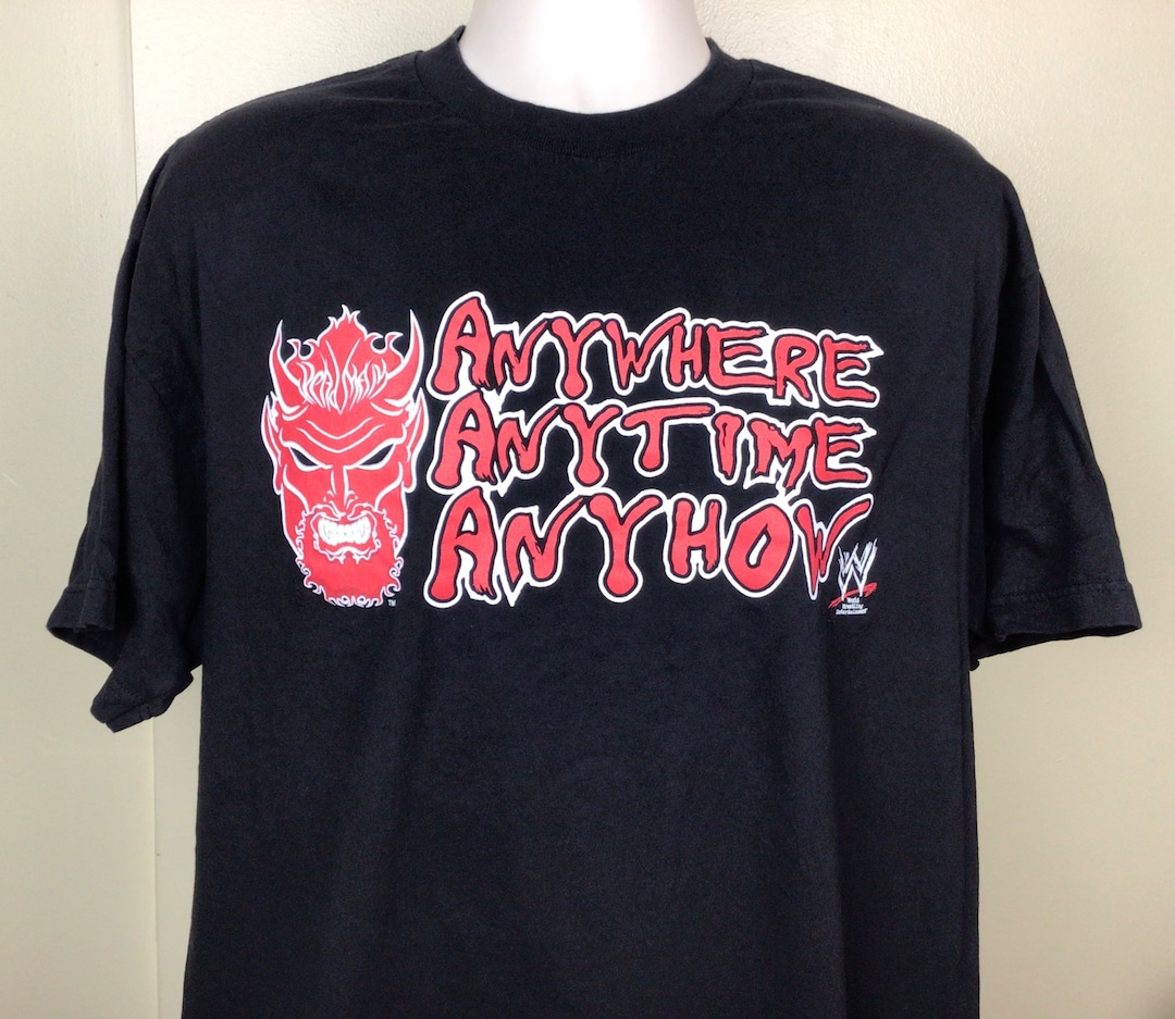 Buy Vtg 2002 WWE the Undertaker T-shirt Black XL Y2K Anywhere Anytime  Anyhow Pro Wrestling Wrestler Online in India