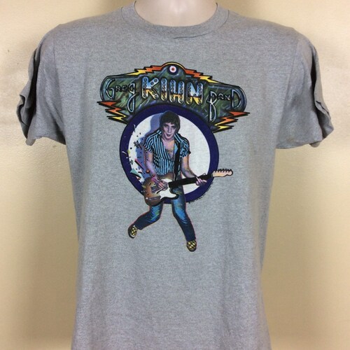 Vtg 1982 shops Greg Kihn Band Concert T-Shirt Heather Gray M/L 80s Classic Rock Screen Stars
