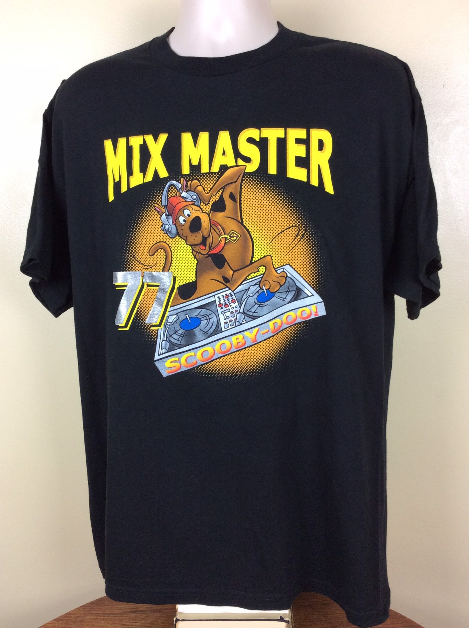Vtg Scooby Doo Mix Master T-shirt Black L 90s Y2K Early