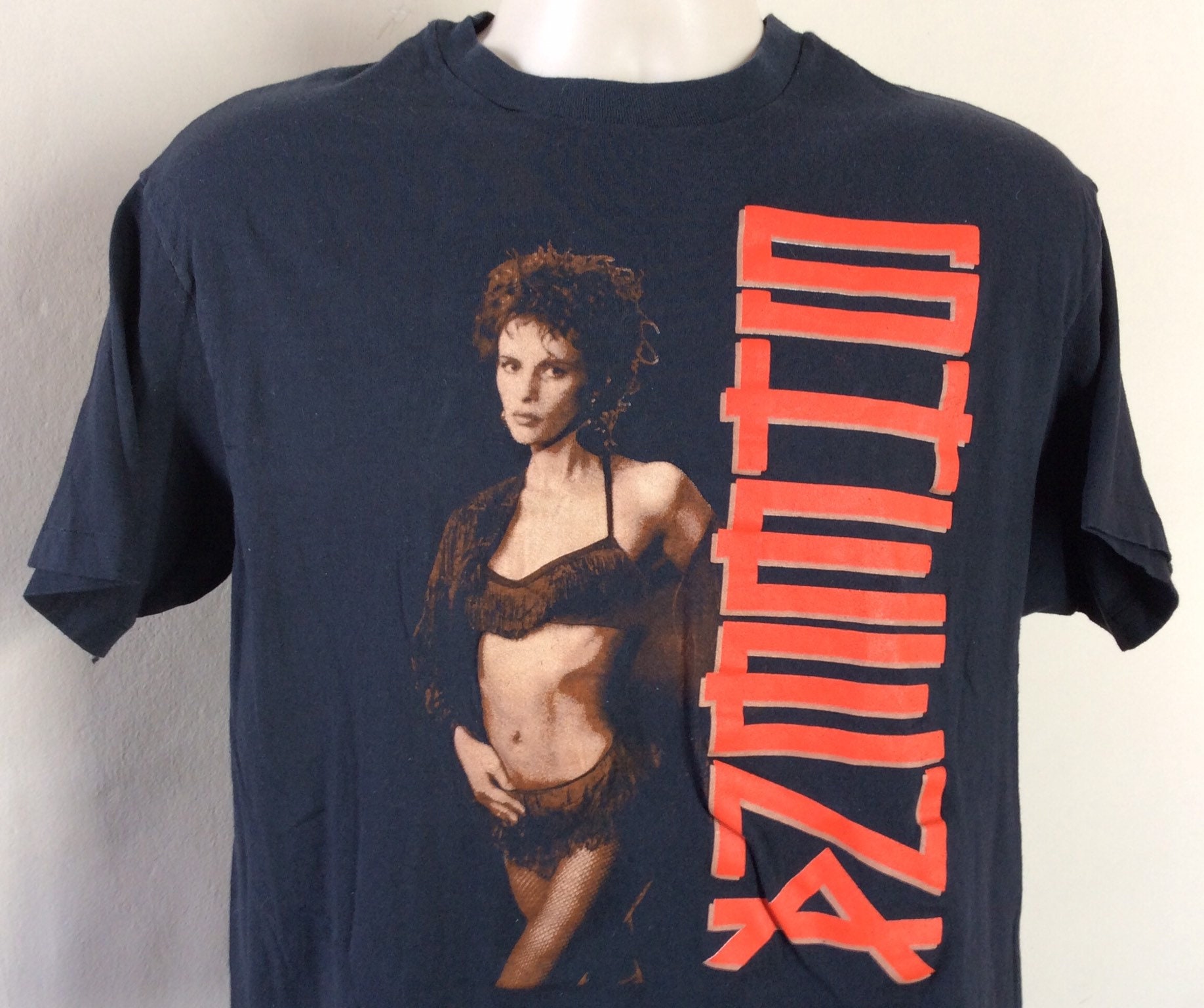 Vtg 80s Sheena Easton Concert T-Shirt Black L/XL Pop Rock Prince 